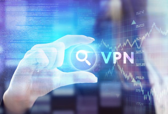 vpn services virtual private network hand holding search sign